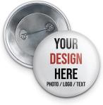 Custom Button Pins Personalize Your Own Name Logo Photo Pins Round Badges Design