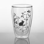 12 Ounce Double Wall Drinking Glass 340ml Borosilicate Glass Insulated Tumbler