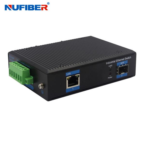 Industrial Gigabit SFP Slot Media Converter 10/100/1000M UTP to 1000M RJ45