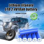 20000 cycles 2.3V 2.4V LTO Lithium TITANATE cylindrical 10ah cells