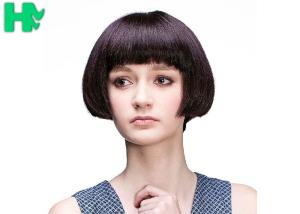 Wholesale Synthetic Heat Resistant Choppy Short Bob Wigs With Bangs 8 Inch Length from china suppliers