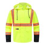 Flame Resistant Rain Proof Workwear Offshore Hi Vis Jacket Liquid Chemical