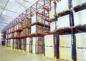 Wholesale Steel Q235B Industrial Pallet Rack Shelving , Drive Through Pallet Rack System from china suppliers