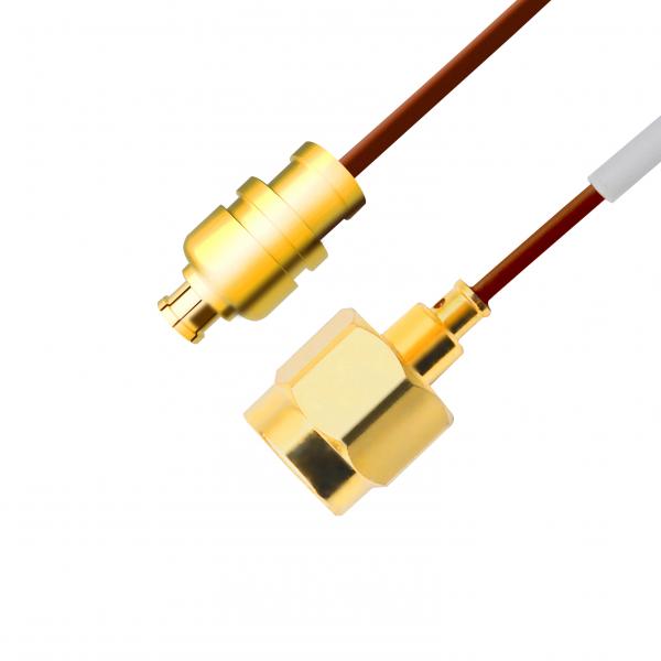 Quality 0.047 5G Semi Rigid Coax Cable Sma Male Straight Plug Te 1996771-1 To Smpm Female Jack for sale