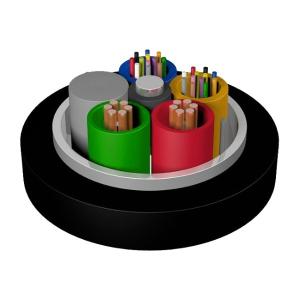 Wholesale Indoor GDTA 24 Core Fiber Optic Cable With Copper Wire Power Supply from china suppliers