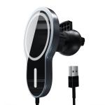 Aluminum 15w 9V2.22A Qi Magnetic Wireless Charger 8mm Distance