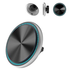 Wholesale Magsafe Car Mount Magnetic Wireless Charging Car Phone Holder With Customized Running Light And Logo Engraving For Automotive from china suppliers