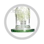 Luminous Butterful Glass Bongs 7mm Thick With Matrix Percolator Smoking Pipes