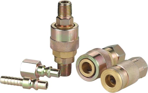 1/4" Steel Pneumatic Quick Release Couplings For ARO 210 Interchange Carbon