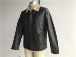 Dockers Men's PVC Leather Jacket Charcoal Color With Sherpa Lining DOCO1714