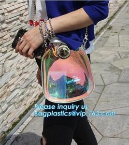 Wholesale adjustable shoulder strap women nylon pvc tote bag, Summer Beach Clear PVC Shoulder Bag DIY Transparent Clutch Tote Bag from china suppliers