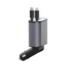 Fast Car Charger Double Line Can Be Extended And Retracted Fast Charger Cable