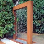 Modern Weathering Steel Corten Steel Wall Water Feature ISO9001
