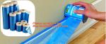 plastic drop cloth, PE drop cloth, plastic masking film, Taped clear HDPE