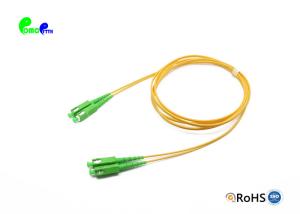 Wholesale SC / APC Fiber Optic Patch Cables Duplex Single Mode 9 / 125 G657A1 2.0mm Green LSZH CPR certificated Patch cord from china suppliers