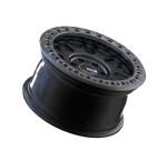 1 Piece 17x9 SUV Off Road Wheels Silver Ring Matte Black
