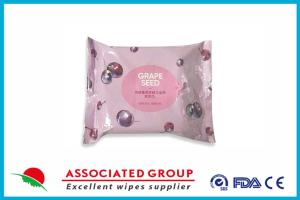 Wholesale Grape Seed Extract 100% Cotton Brightening Cleansing Makeup Remover Wipes from china suppliers
