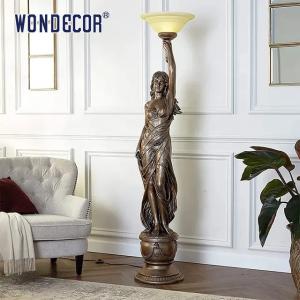 Wholesale Custom House Indoor Decorative Metal Art Bronze Lady Lamp Sculpture from china suppliers