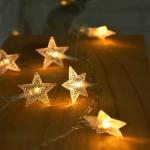 Star String Lights Battery Operated LED Twinkle Little Star Light Warm White