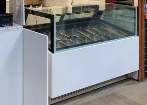 Wholesale -22 Degree 16 Pan Gelato Display Scoop Ice Cream Display Freezer from china suppliers