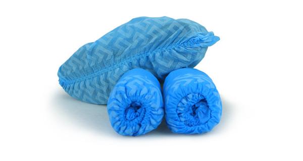 Quality Medical Anti - Skid Disposable Foot Covers Nonwoven Waterproof CPE Shoe Cover for sale