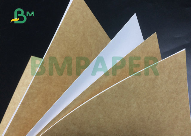100% Food Grade 325gr 365gr Coated Kraft Paper Roll For Food Package Box Printed 
