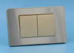 Brushed Stainless Steel Sockets And Switches , Golden Modular Electrical
