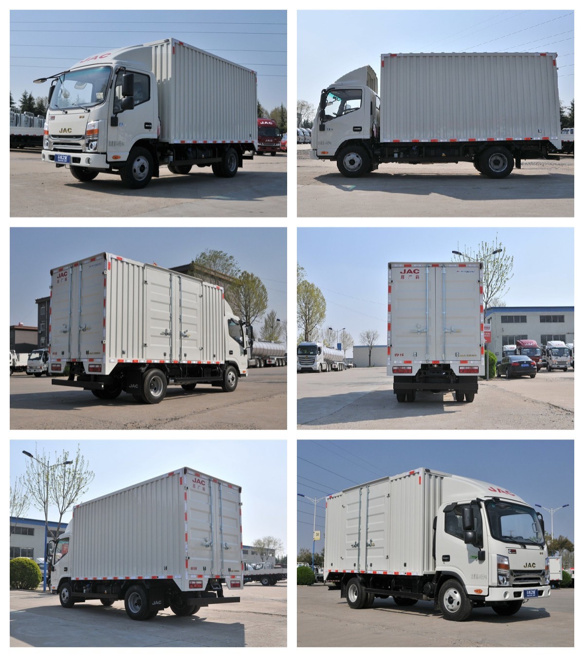 Chinses Manufactuer logistics and transportation 4x2 JAC Cargo Van Box Truck with 2 ton 3 tons loading capacity