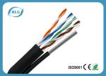 Outdoor Aerial Ethernet LAN Cable 4 Pairs 24AWG CU UTP Cat5e Black PE Jacket