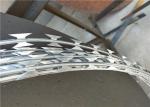 Concertina Razor Barbed Wire , 304 Stainless Steel Razor Wire Army Security