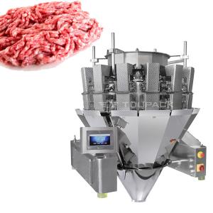 Wholesale 14 Head Screw Weigher 2.0KW 410kg Minced Pork Fresh Meat Weighing And Packing Machine from china suppliers