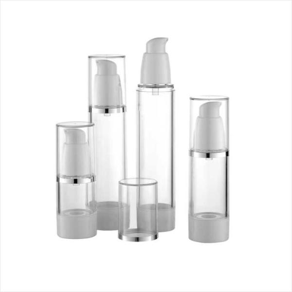 15ml 25ml 30ml 40ml 50ml 60ml Transparent Cosmetic Pump Bottle Airless Lotion