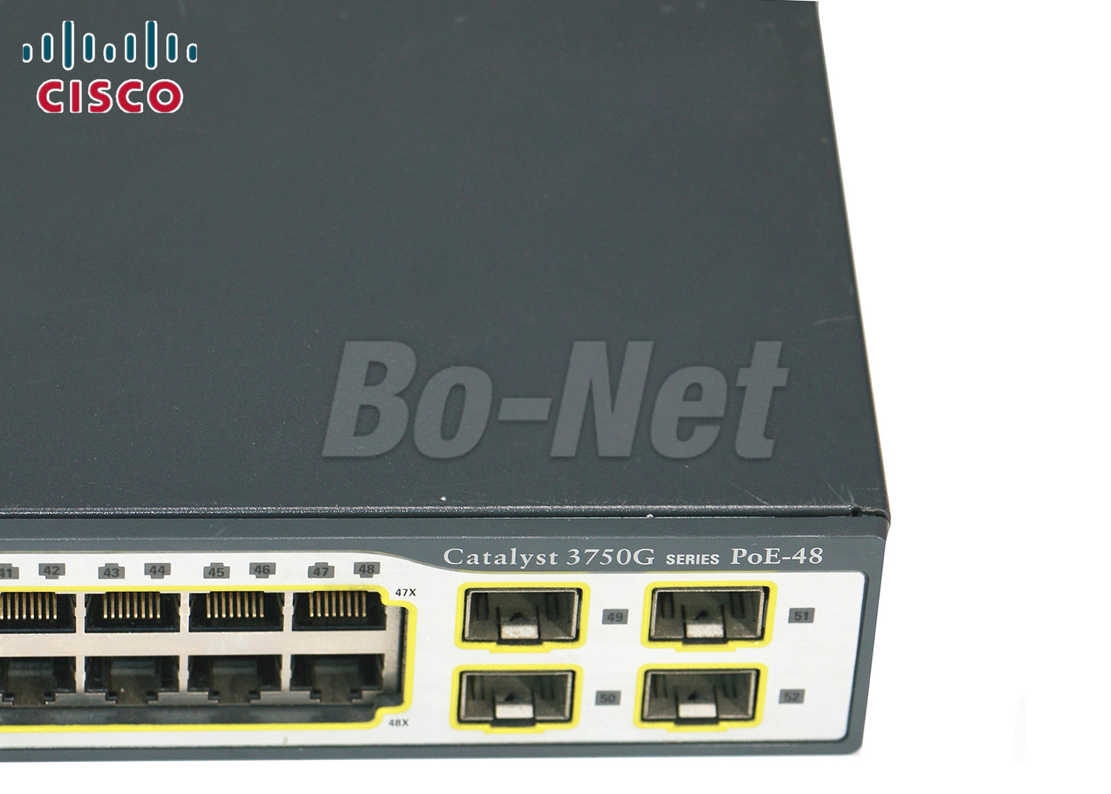 32 Gbps Used Cisco Switches WS-C3750G-48PS-E 48 Port Gigabit PoE 4 X SFP Network