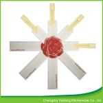 All Age 24cm Custom Disposable Bamboo Chopsticks Wrapped Twins For Restaurant