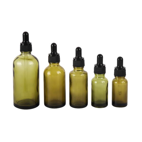 Olive Green Glass Tincture Bottles Essential Oil Glass Dropper Bottles 5ml 10ml