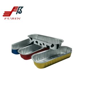 Wholesale Rectangular Colored Aluminum Foil Pans 165mm*65mm For Baking Cake from china suppliers
