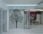 Environmental PVC Flower Decorative Big Tree Wall Sticker A0150