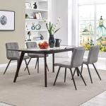 High Back Upholstered Fabric Dining Chair D52mm Dining Accent Chair Dirt