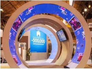 Wholesale Creative Tunnel Space Time Curved LED Screen Soft Module P2.5 from china suppliers