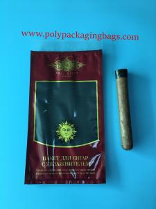 Wholesale Portable Red Moisturizing Zipper Cigar Bag With Transparent Window from china suppliers