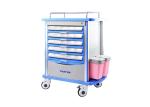 ABS Mobile Emergency Medical Trolleys Aluminum Alloy Columns With ABS Body