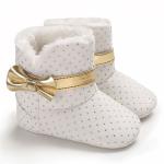 New designed Cotton plush with gold bowknot 0-18 months Walking baby boots