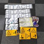 IOS9009 Excavator Sticker Pinup Picture Parts For Hitachi ZX60 ZX70 ZAX130H