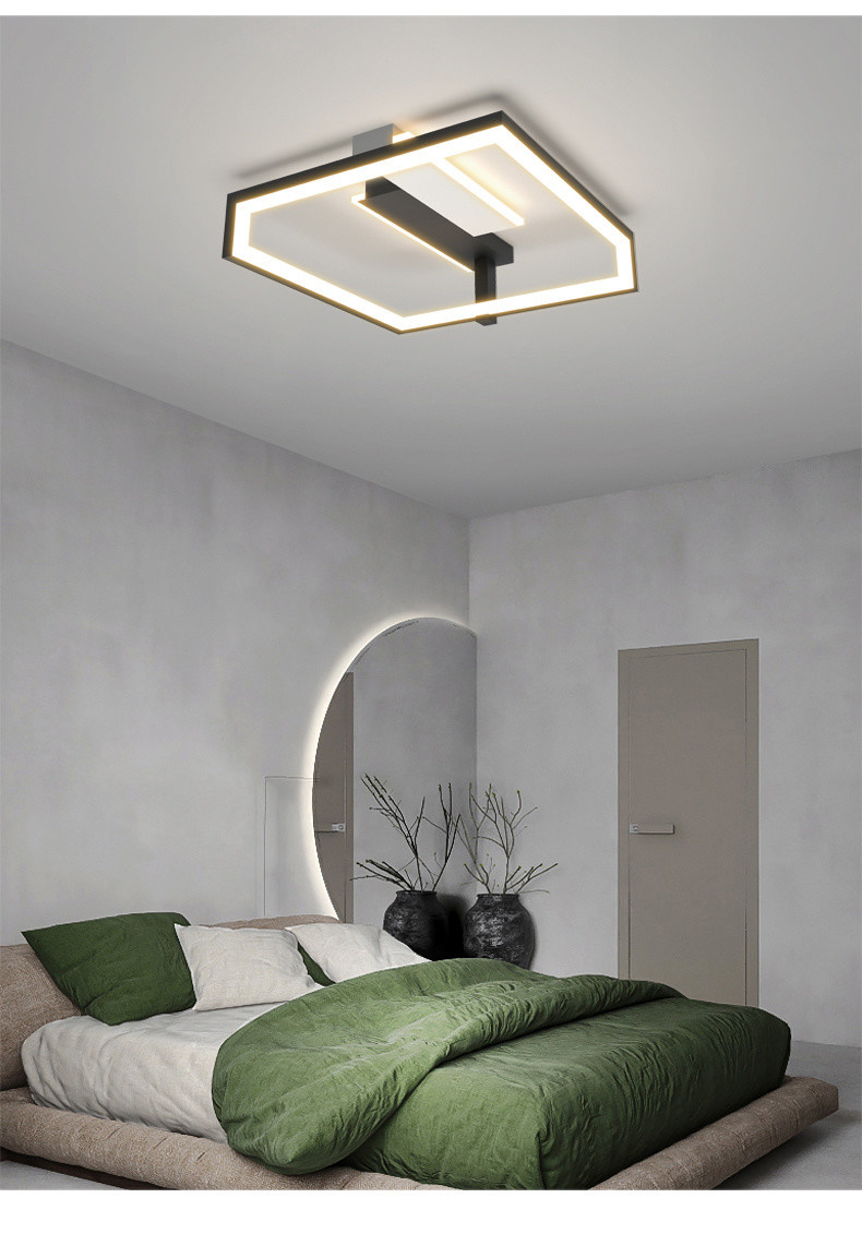 Modern Living Room Ceiling Lights Nordic Creative Atmospheric Bedroom Room square ceiling light(WH-MA-295)