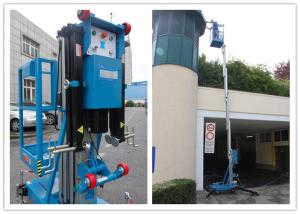 Wholesale Blue Vertical Single Mast Lift 8 Meter Working Height For Factory Working from china suppliers