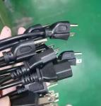 Black Japan Power Cord 3 Pin Plug 7A 12A 15A 125V To C13 PVC Jacket