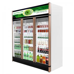 Wholesale Fan Assisted Commercial Glass Door Display Refrigerator / 3 Doors Upright Display Chiller from china suppliers