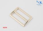 Double Loop Metal Slide Buckle Light Gold Color 37mm Inner Size Zinc Alloy For