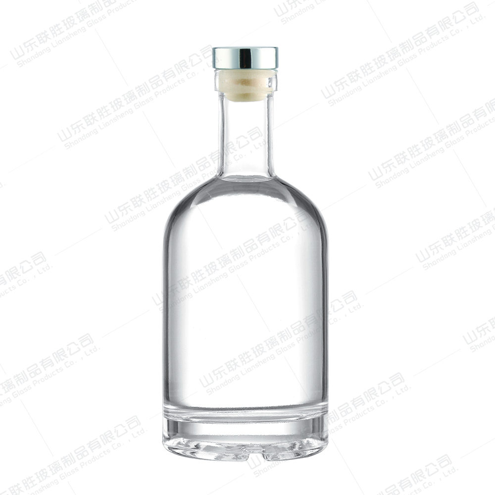 Empty Spirit Custom Size Accepted 100ml 200ml 375ml 500ml Clear Gin Glass Bottle