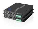 AHD/TVI/CVI to fiber converter 4-Ch video 1080P with data